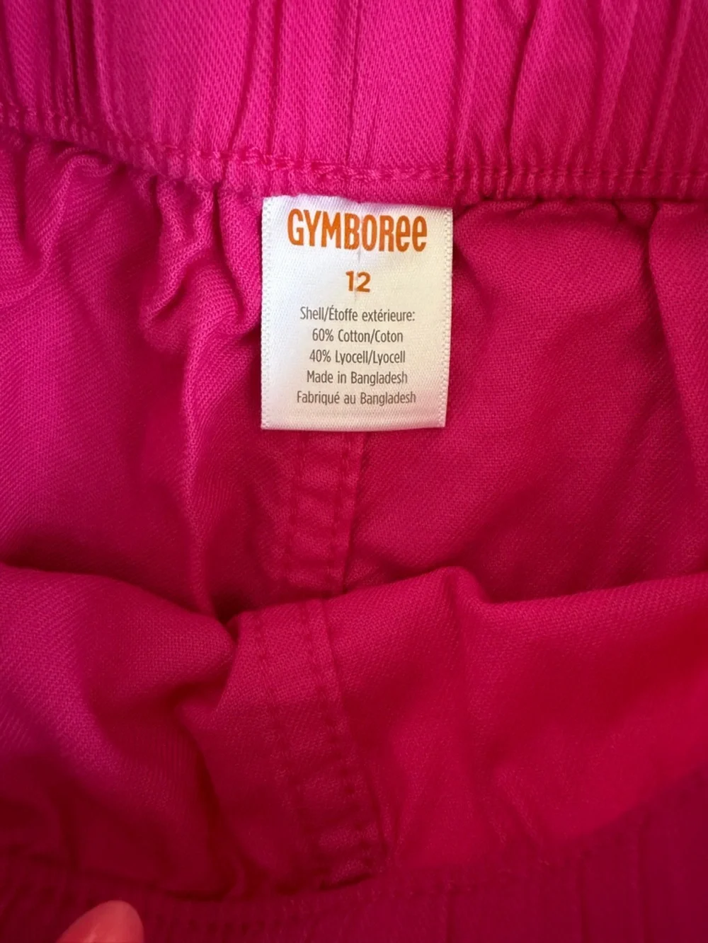 NWT KIDS GIRLS Ruffle-Trim High Waist Shorts in Hot Pink SIZE 12